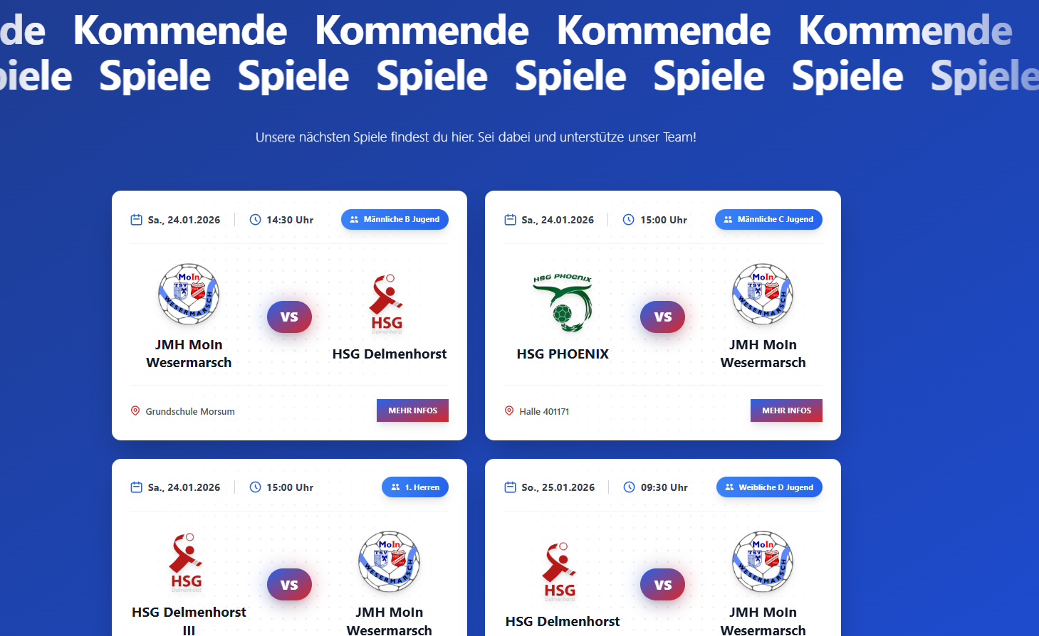 Moin Wesermarsch – Handball Website